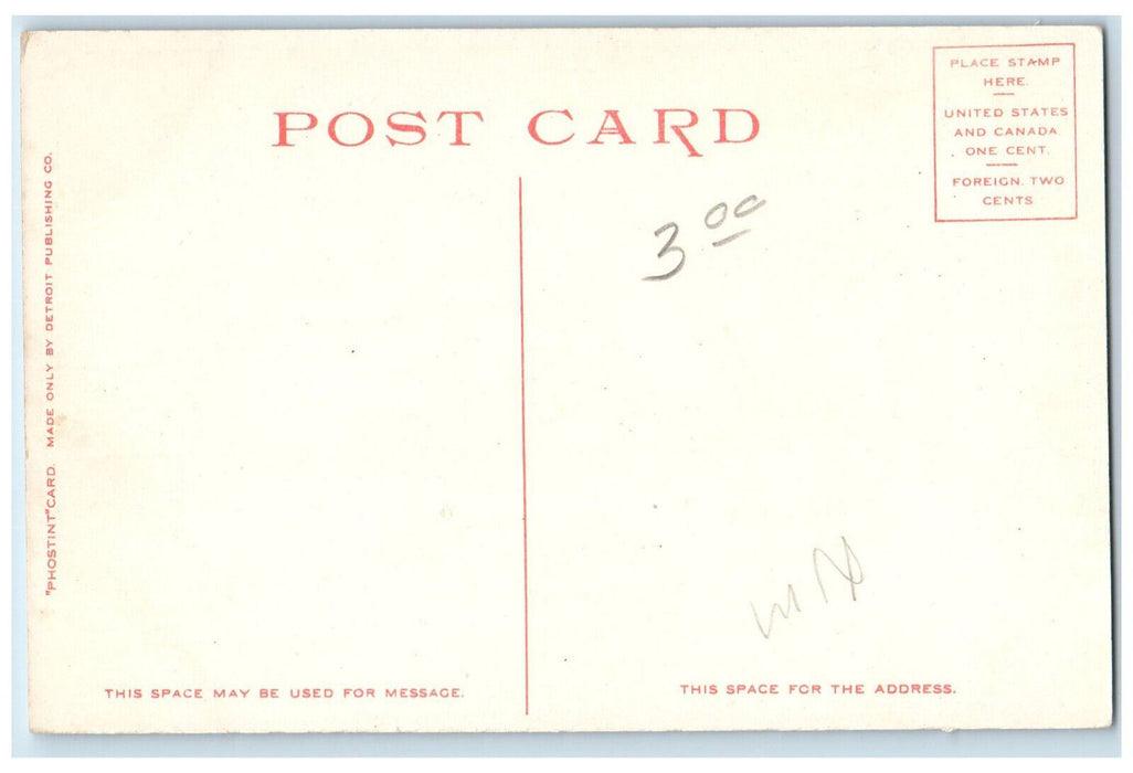 Pueblo Indians Selling Pottery Scene Train Railroad Phostint Antique Postcard