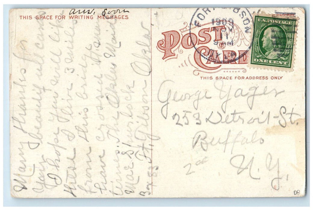 1909 Frisco Bridge Over Arkansas River Muskogee Oklahoma OK Antique Postcard