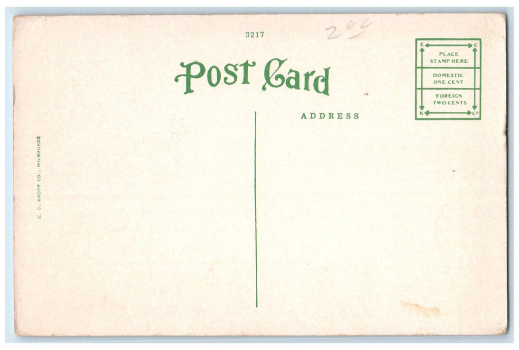 View Of Belle Isle And Bathing Pool Garden Park Oklahoma City OK Postcard