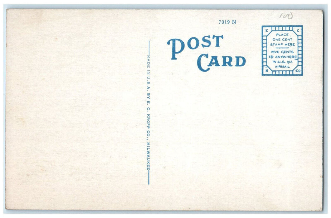 Oklahoma State Capitol Car-lined Front View Oklahoma City OK Vintage Postcard