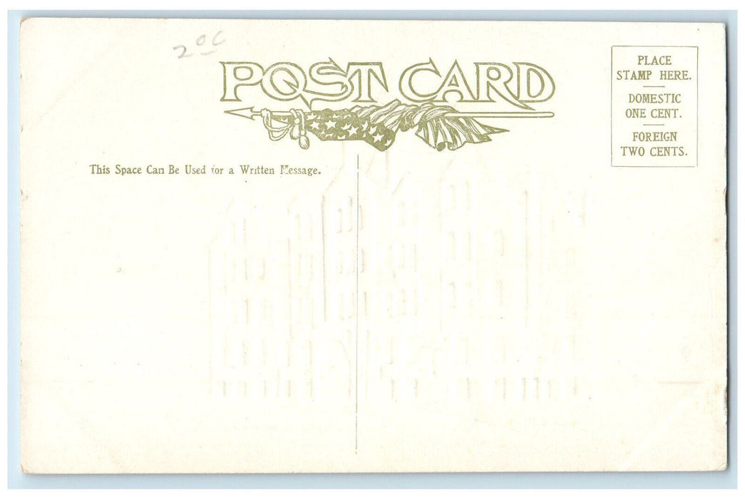 St. Mary's Academy Garden Exterior Scene Oklahoma City OK Antique Postcard