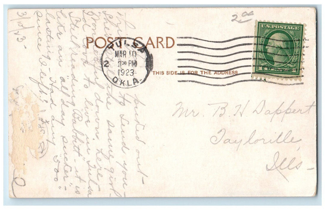 1923 Cosden Building Cars Street Exterior Scene Tulsa Oklahoma OK Postcard