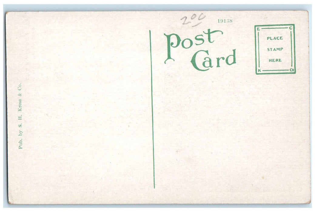 View Of Flowing Oil Well Near Tulsa Oklahoma OK Antique Unposted Postcard