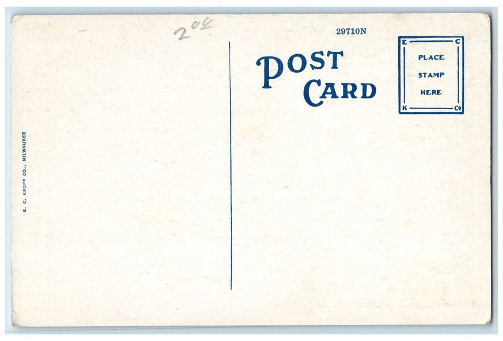 New Exchange National Bank Building Car-lined Scene Tulsa Oklahoma OK Postcard