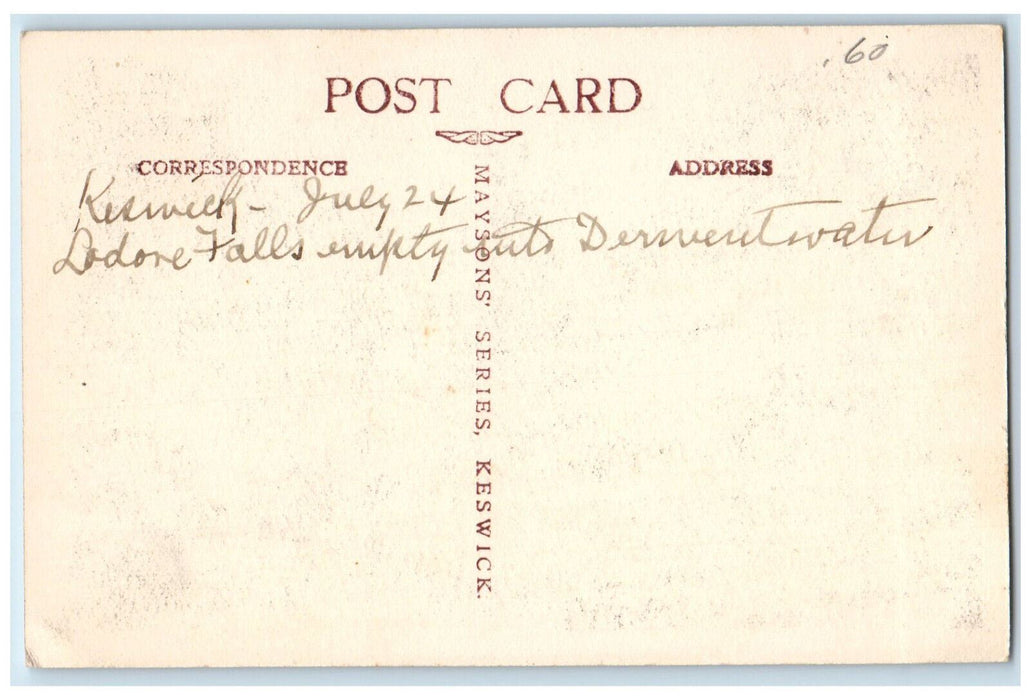 c1940's Derwent Water & Skidddaw From Above Lodore Keswick England Postcard