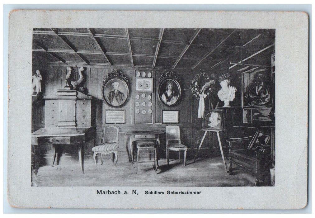 1910 Schillers Geburtszimmer Marbach a. N. Germany Posted Antique Postcard