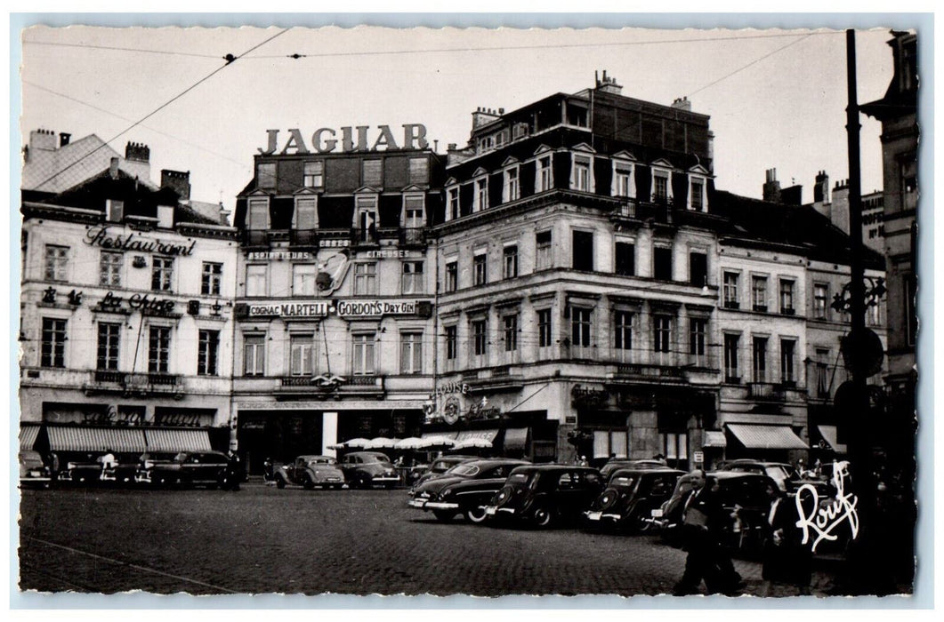 c1950's Restaurant Cognac Martell Louise Gate Brussels Belgium Postcard