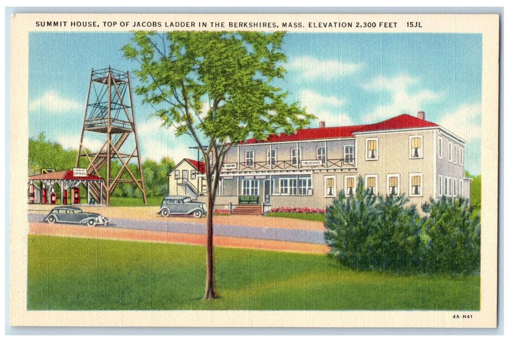Summit House Top Of Jacobs Ladder In The Berkshires Massachusetts MA Postcard