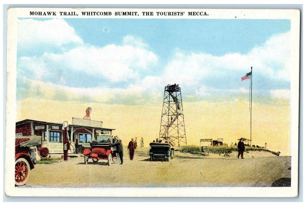 The Mohawk Trail Whitcomb Summit The Tourists' Mecca Berkshires MA Postcard