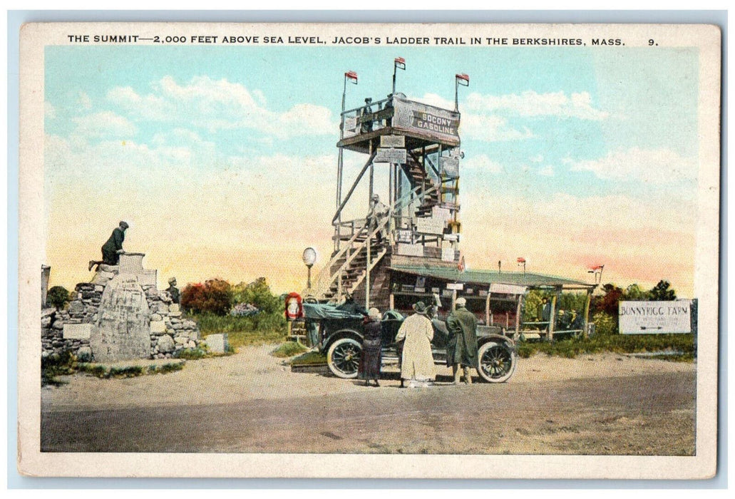 The Summit Jacob's Ladder Trail In Berkshires Massachusetts MA Antique Postcard