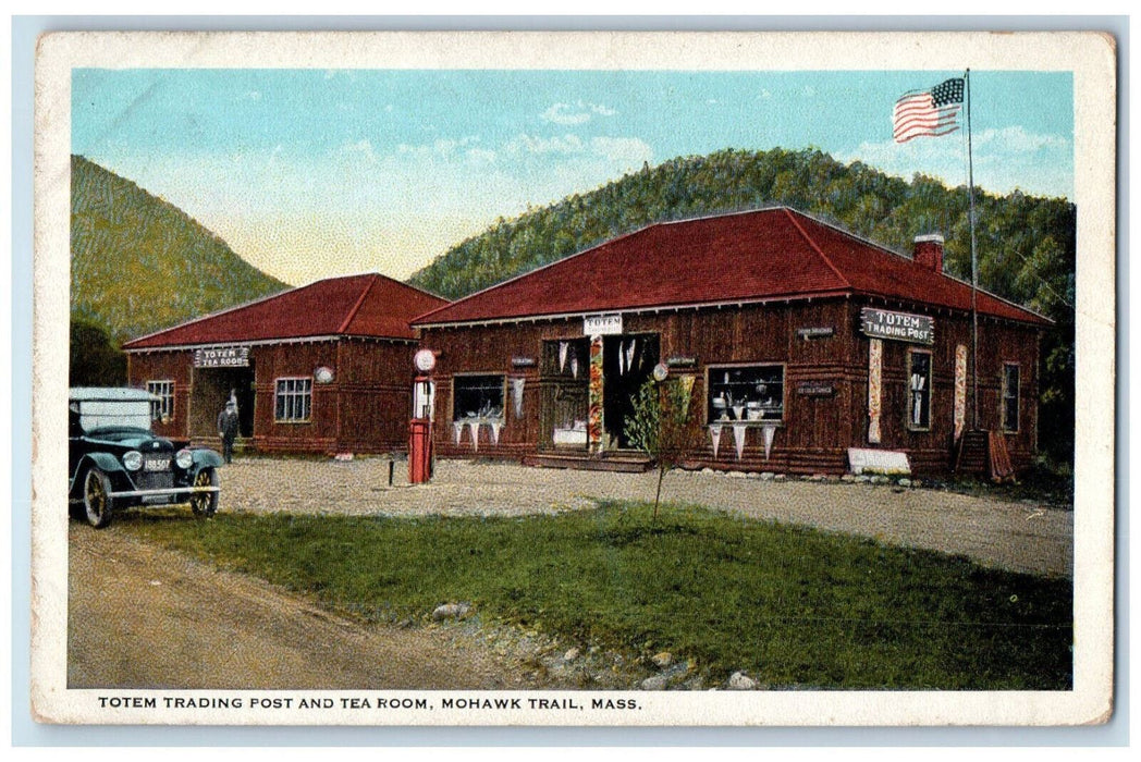 Totem Trading Post And Tea Room Mohawk Trail Massachusetts MA Antique Postcard