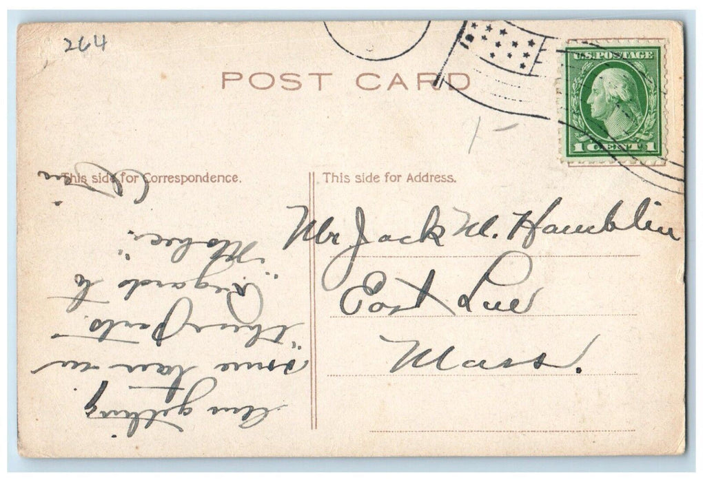 c1910 Ferry Boat Oakland Beach Sea Cliff Steamer Sailboat California CA Postcard