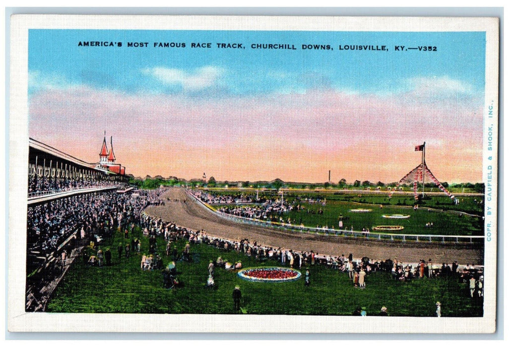 America's Most Famous Race Track Churchill Downs Louisville Kentucky KY Postcard