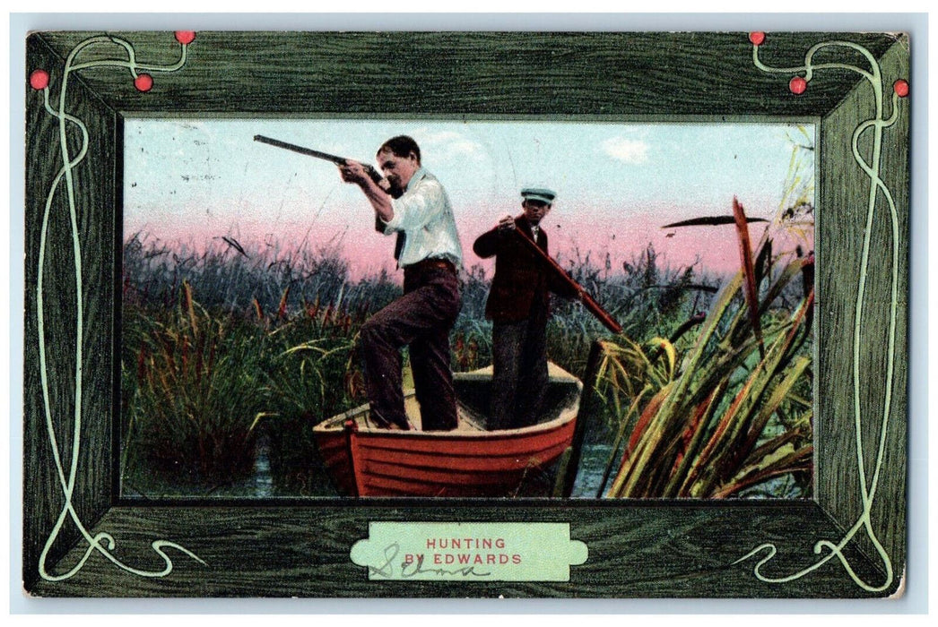 1909 Hunting By Edwards Sailboat Tompkins Sq. Sta. New York NY Antique Postcard