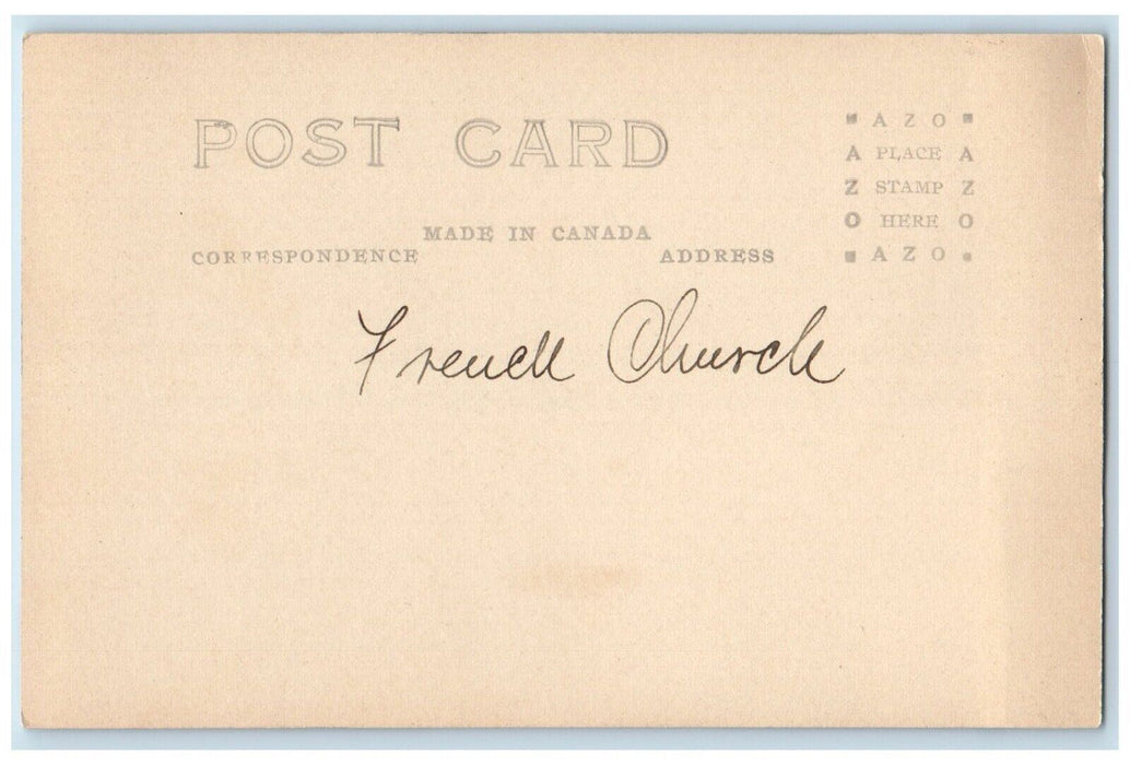 c1920s St Anne Catholic Church Iroquois Falls Ontario Canada RPPC Photo Postcard