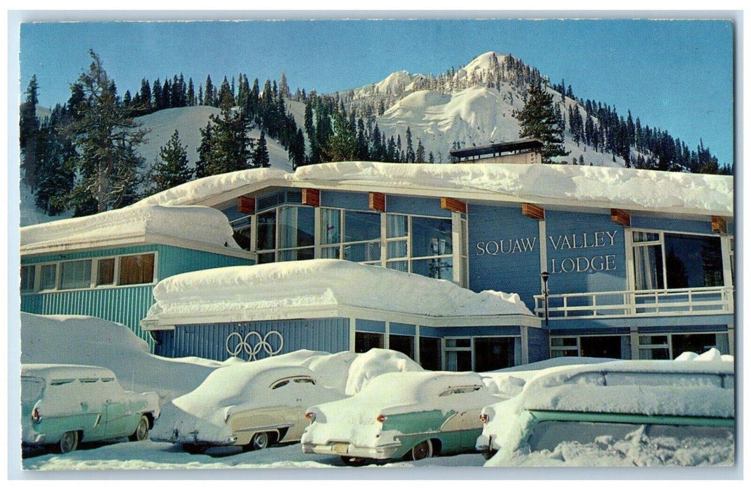 c1960 World Famous Squaw Valley Lodge Chalet Lake Tahoe California CA Postcard