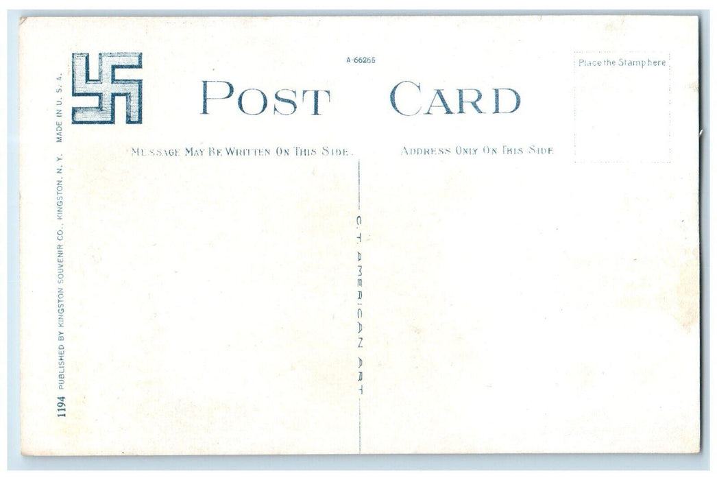 c1920 Ashokan Reservoir Roadway Traver Hollow Bridge Catskill Mountain  Postcard