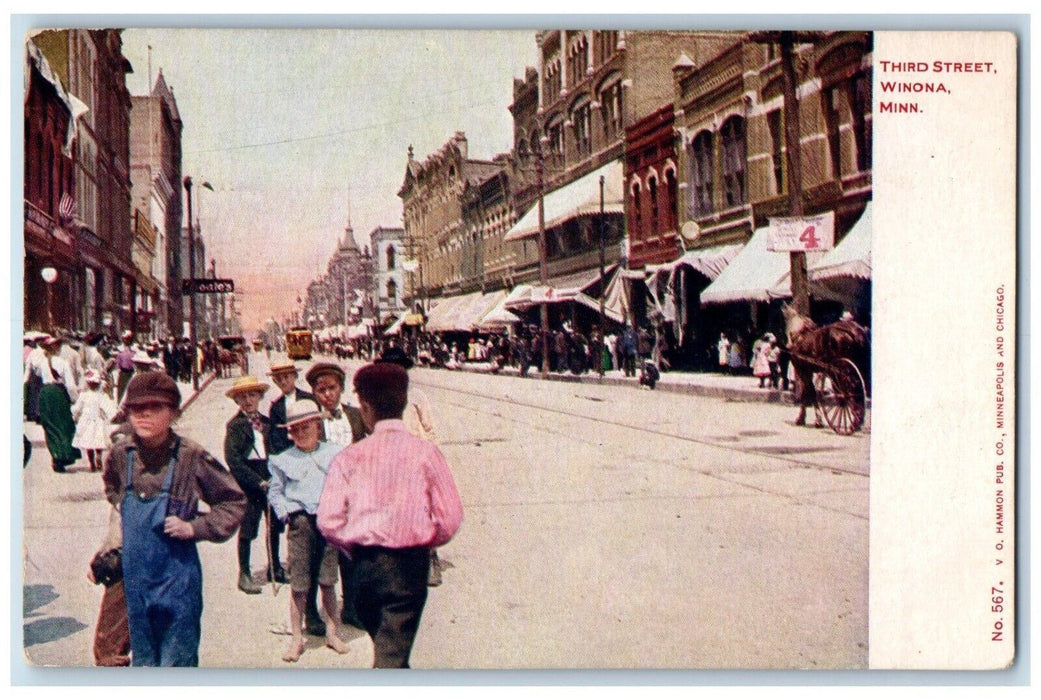 c1905 Third Street Children Store Building Exterior Winona Minnesota MN Postcard