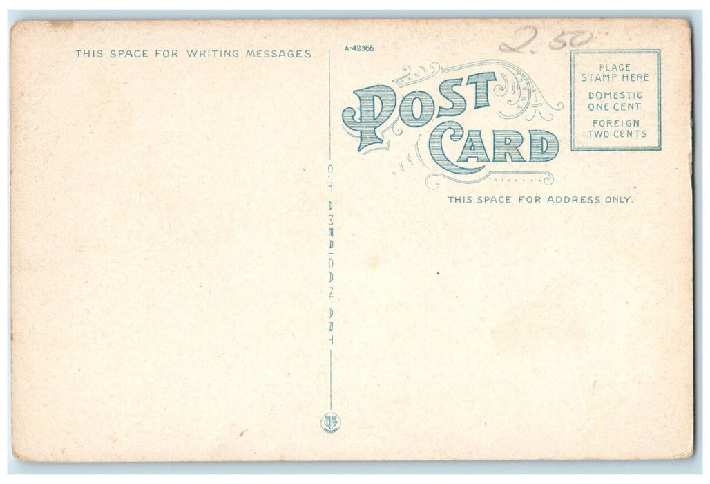 First Baptist Chruch Scene Street Malden Massachusetts MA Vintage Postcard