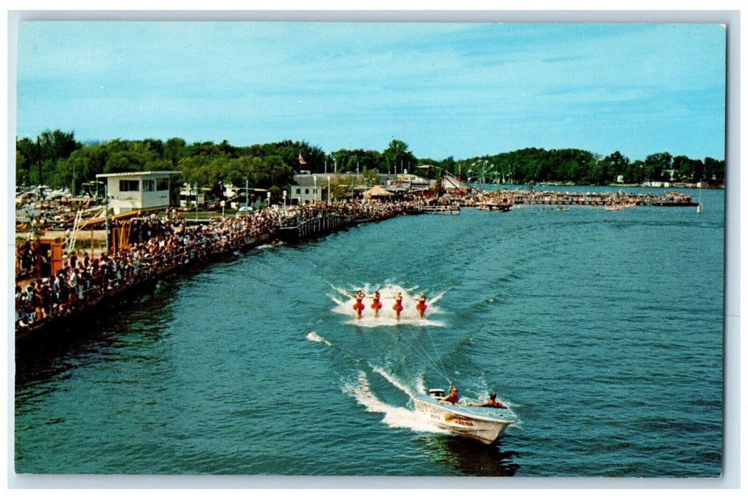 Monticello IN, Indiana Beach Riviera Of The Midwest Ski Show Vintage Postcard