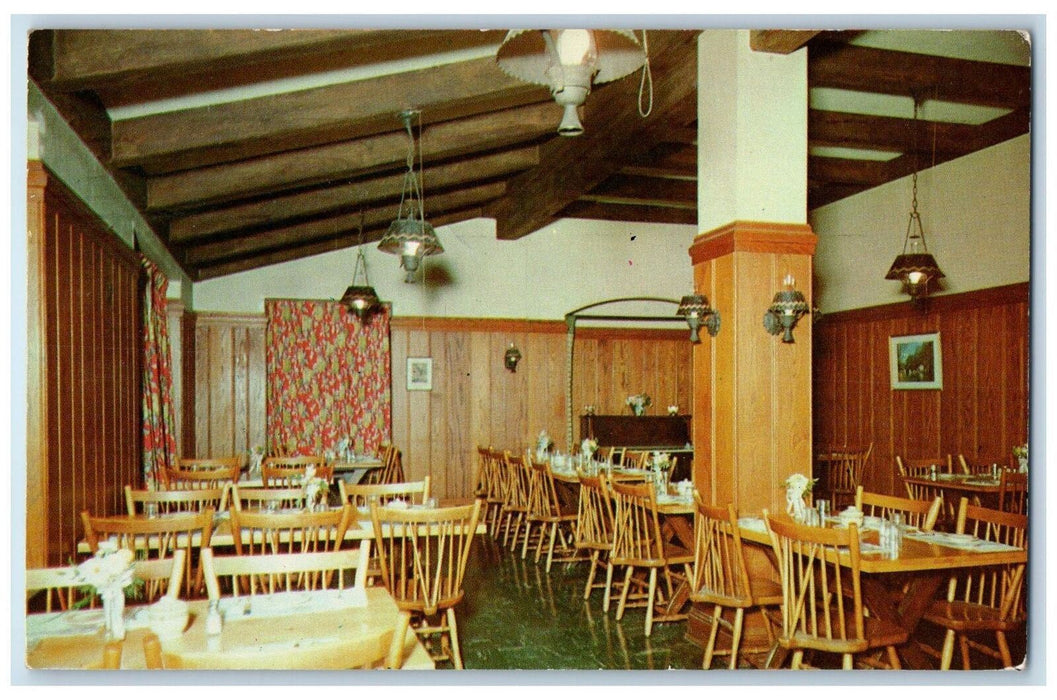 1958 Private Dining Room Spring Mill Inn Interior Mitchell Indiana IN Postcard