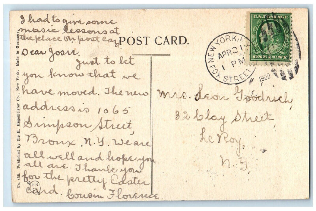 1909 University Heights Steamer Ship Dock Shipyard Fort George New York Postcard