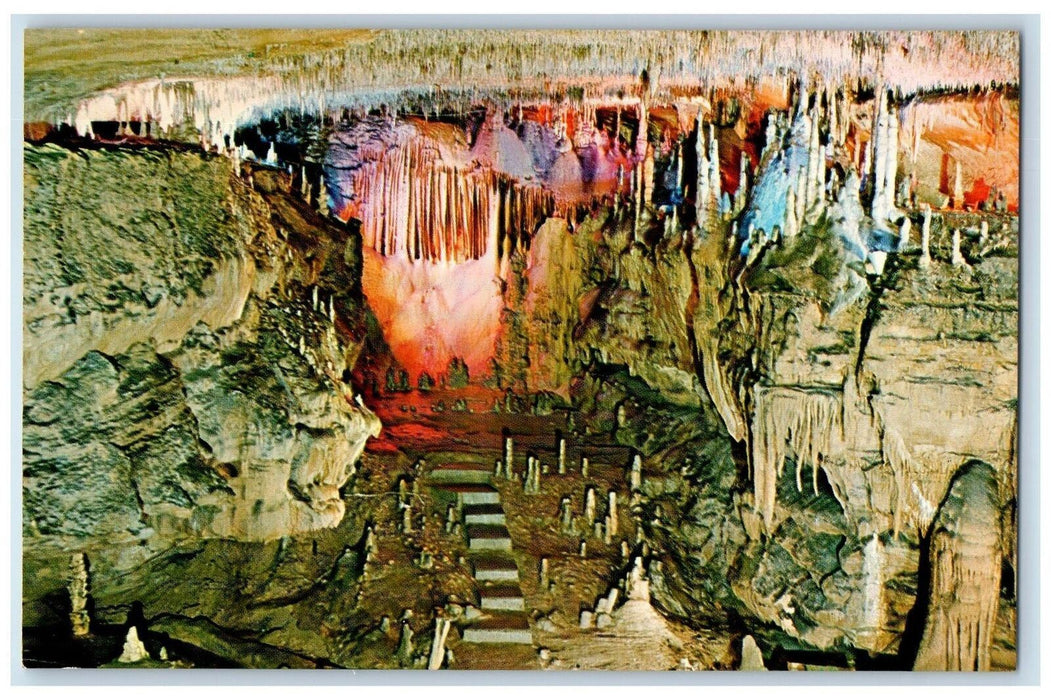 View Of Famous Crystal Palace Marengo Cave Indiana IN Vintage Unposted Postcard