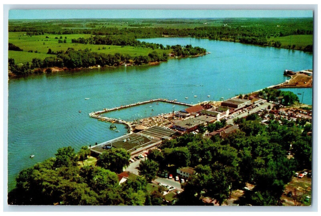 Aerial View Of Indiana Beach Riviera Midwest Near Monticello IN Vintage Postcard