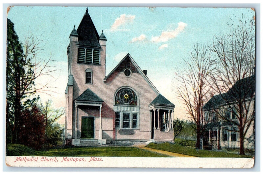 1910 View Of Methodist Chruch Mattapan Massachusetts MA Antique Postcard