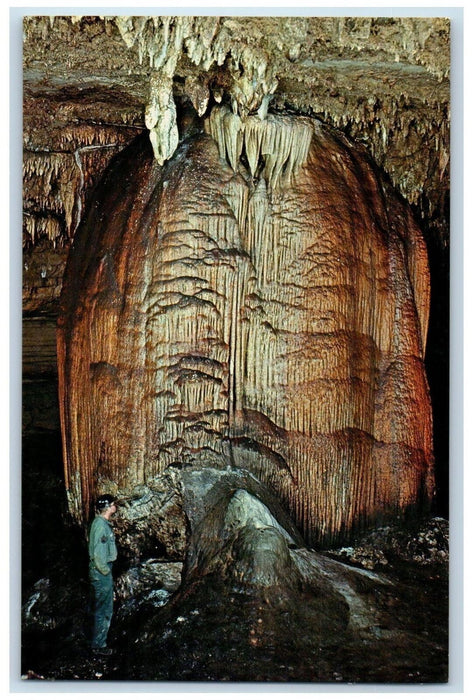 View Of Pillar Of The Constitution Wyandotte Caves Indiana IN Vintage Postcard