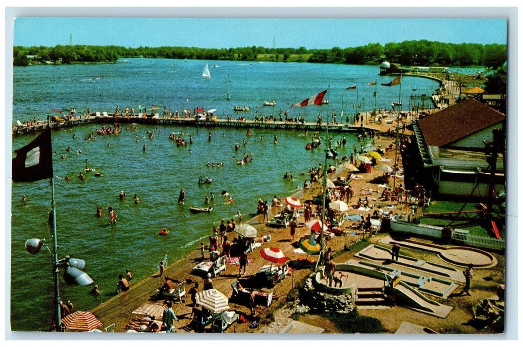 Beach Front Indiana Beach At Monticello On Shaker Lake Indiana IN Postcard