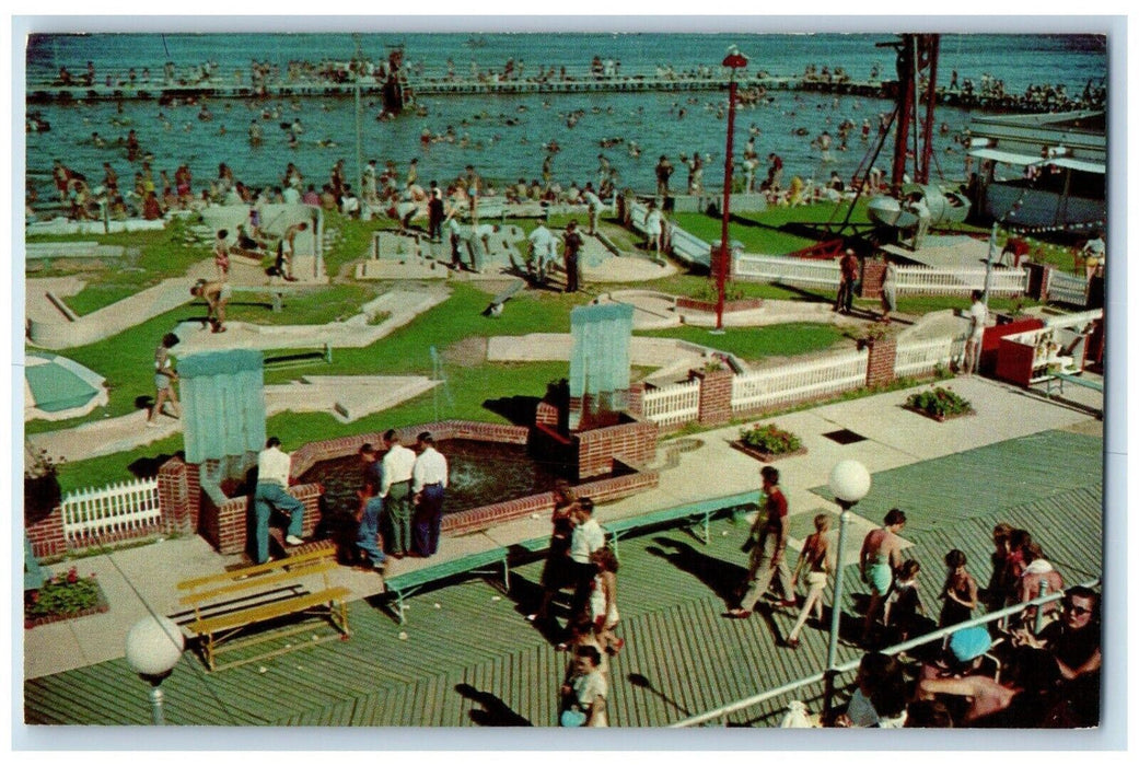 View Of Boardwalk And Steel Pier Indiana Beach Monticello Indiana IN Postcard