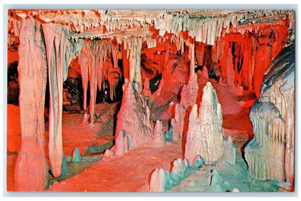 Pillared Place Marengo Cave Indiana IN, Hundreds Stalacto-Stalagmites Postcard