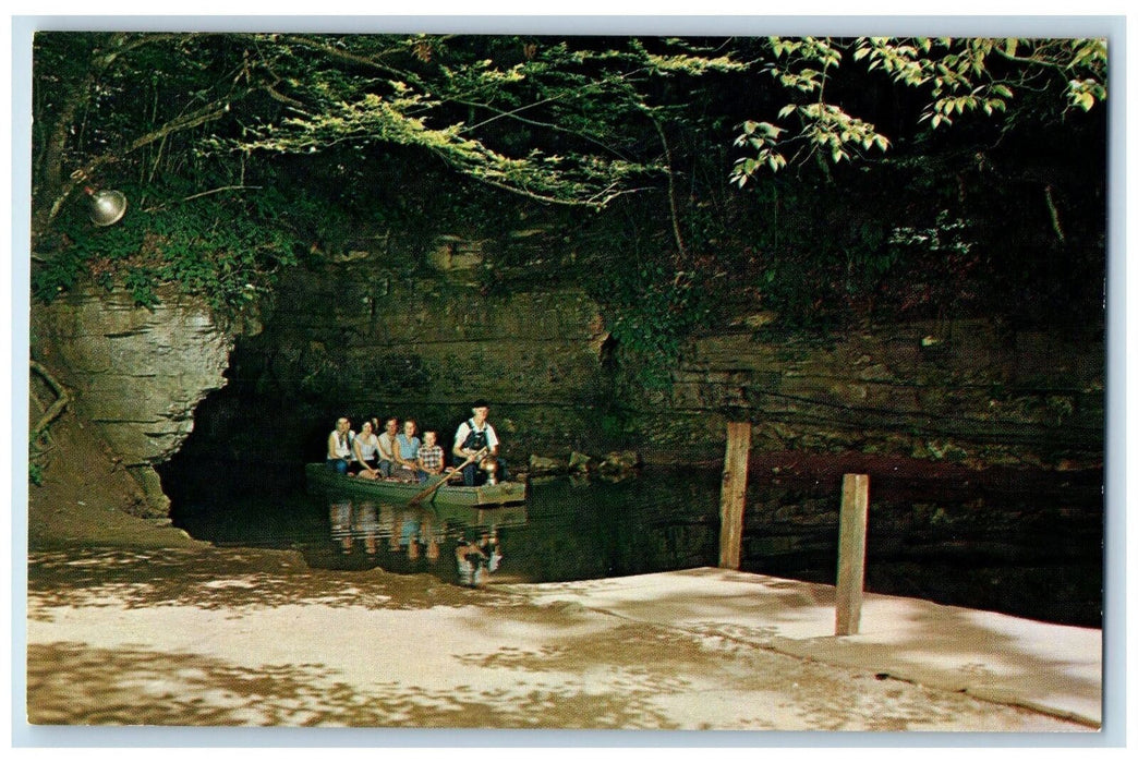 Boating Trip in Cave No Visit Spring Mill State Park Mitchell IN Postcard