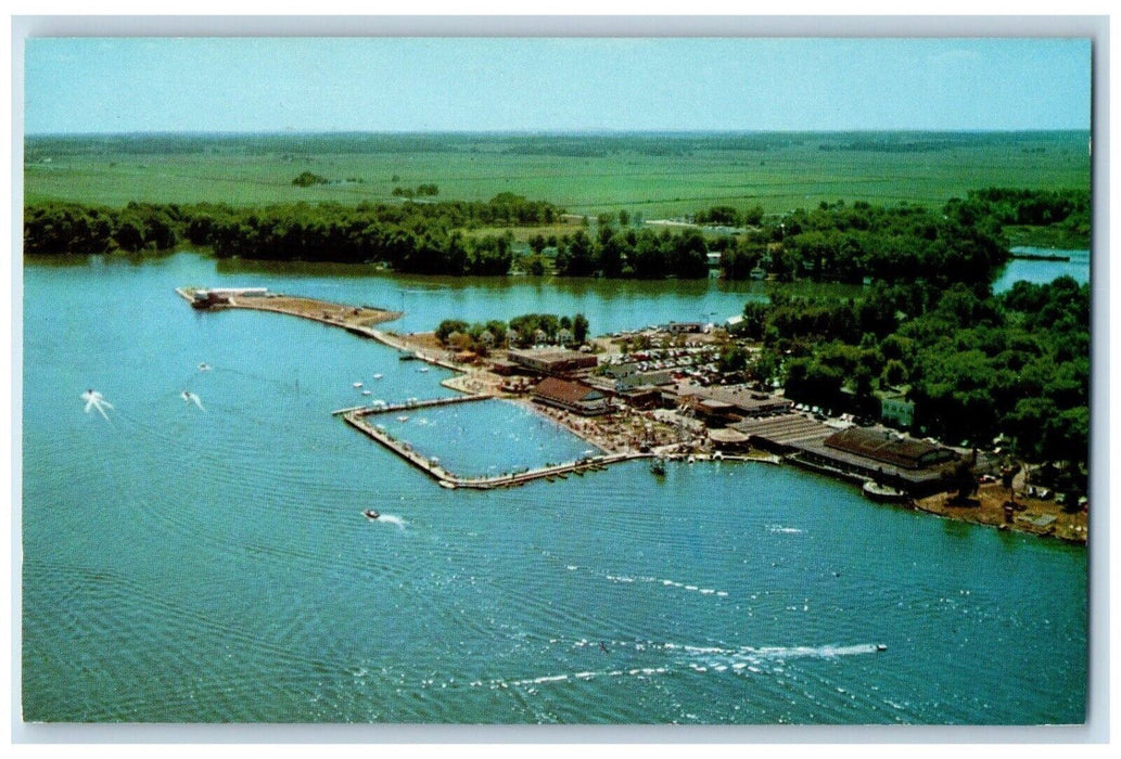 Aerial View Of Indiana Beach Riviera Midwest Monticello Shaker Lake IN Postcard