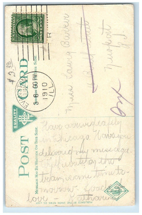 1910 View Near Trail Road Middlefield MA, Evanston IL Antique Posted Postcard