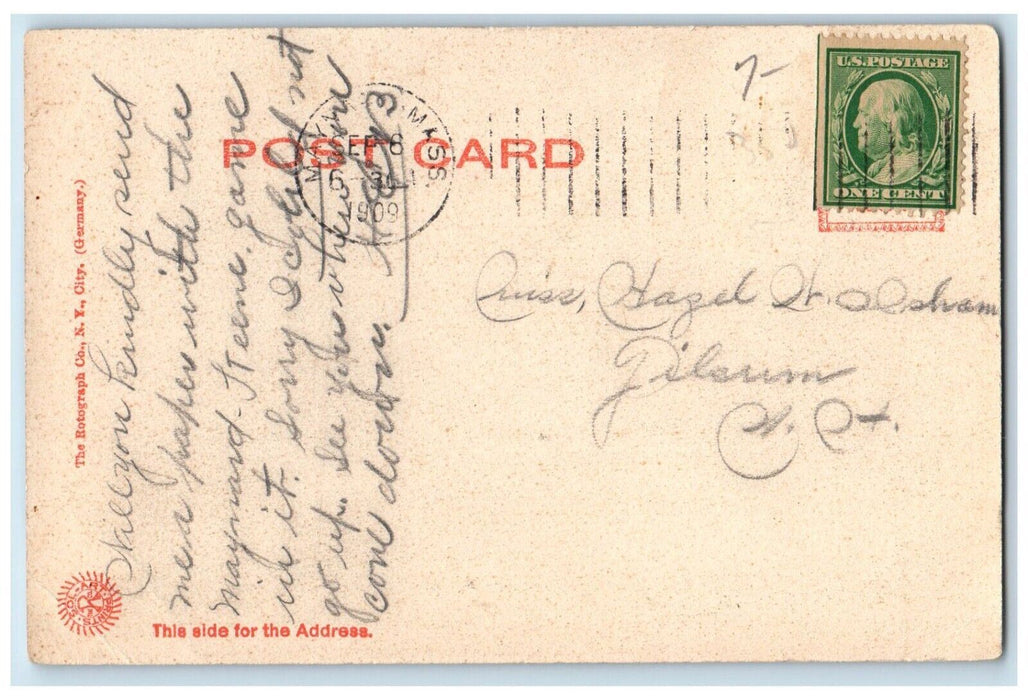 1909 Primary & Grammar School Building Maynard Massachusetts MA Vintage Postcard