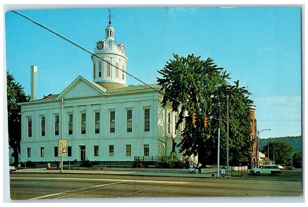 Jefferson County Courthouse Exterior Scene Madison Indiana IN Vintage Postcard
