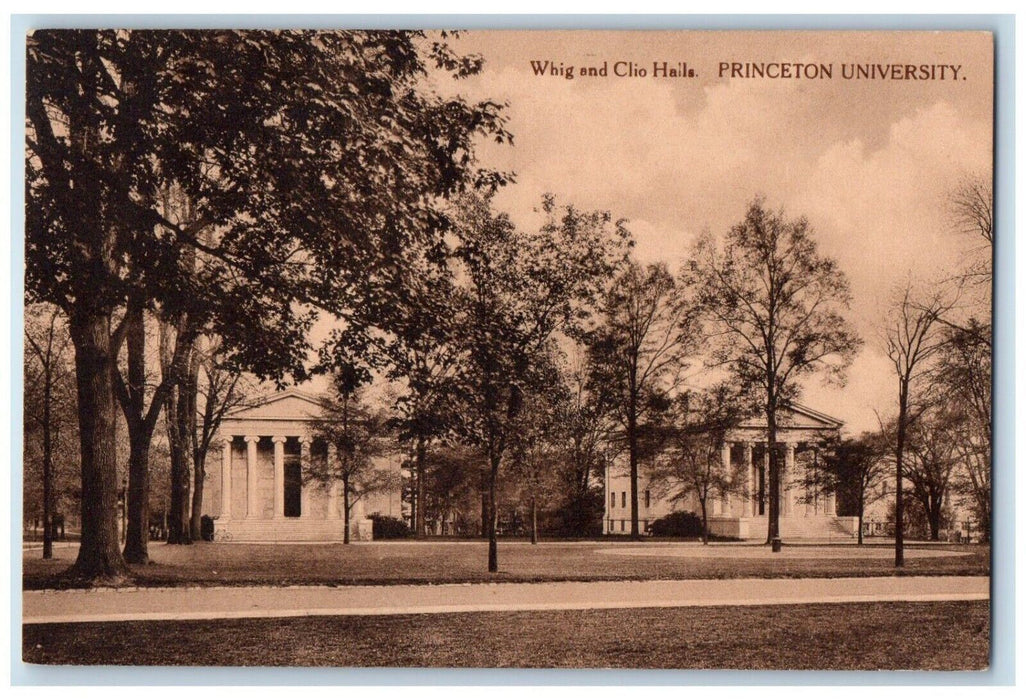 1916 Whig Clio Halls Princeton University Princeton New Jersey Antique Postcard
