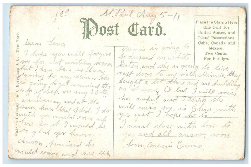 c1910 Gates Ajar Como Park Plant Garden St. Paul Minnesota MN Vintage Postcard