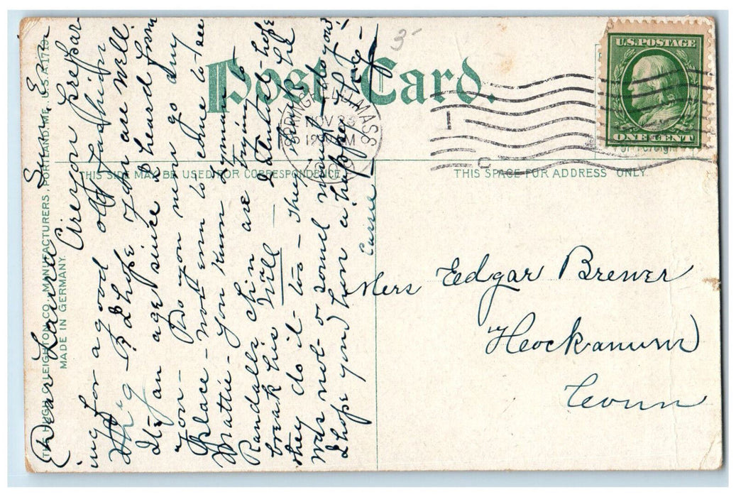 The Connecticut River Mt. Tom In Distance Springfield Massachusetts MA Postcard