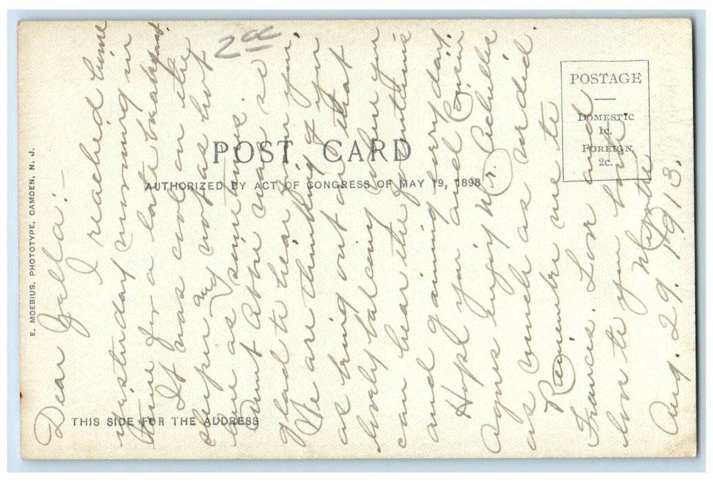 c1905 Camden High Manual Training School Camden New Jersey NJ Vintage Postcard