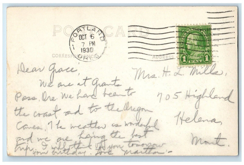 1930 Roosevelt Coast Highway Curry County Oregon OR RPPC Photo Posted Postcard