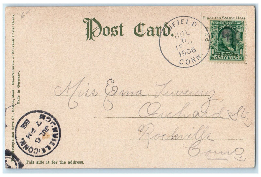 1906 View Of The Railway Station Springfield Massachusetts MA Antique Postcard