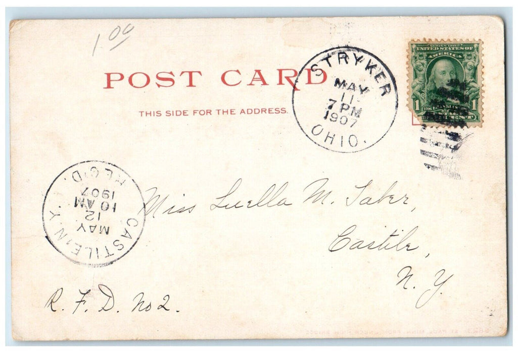 1907 Under High Bridge River Lake St. Paul Minnesota MN Vintage Antique Postcard