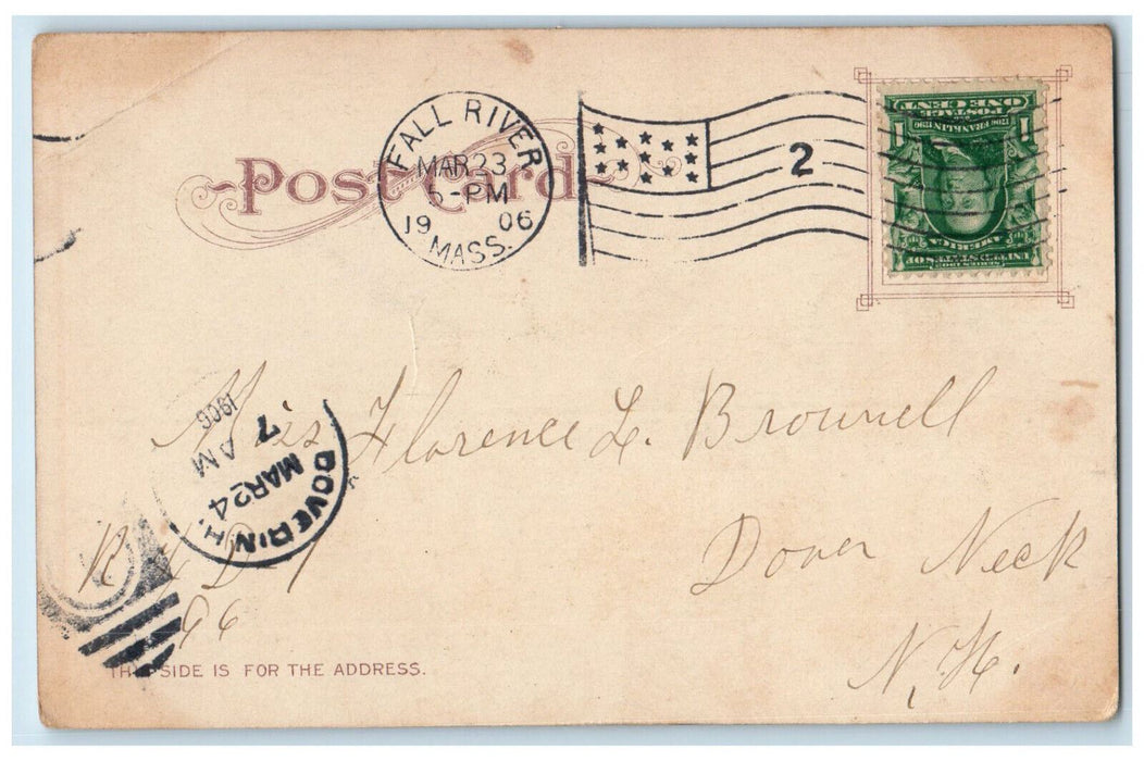 1906 B.M.C Durfee High School Building Fall River Massachusetts MA Postcard