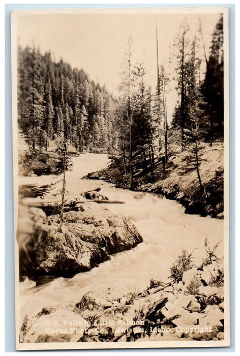 1928 Little Salmon River Falls Burns Lewiston Idaho ID RPPC Photo Postcard