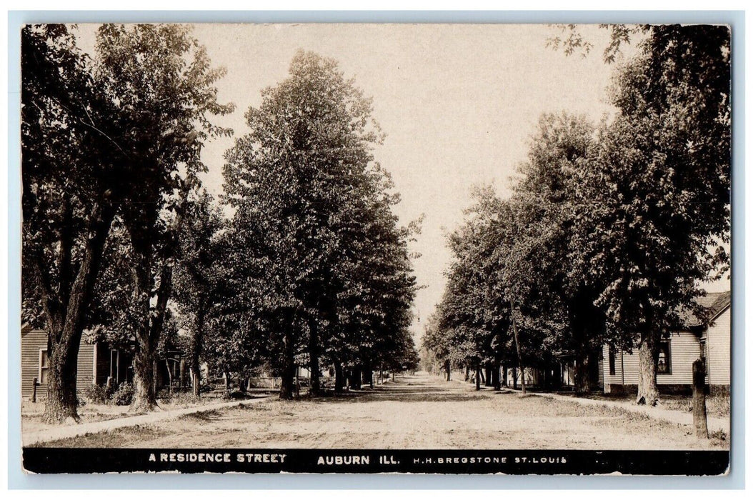 1924 Residence Street H.H. Bregstone Auburn Illinois IL RPPC Photo Postcard