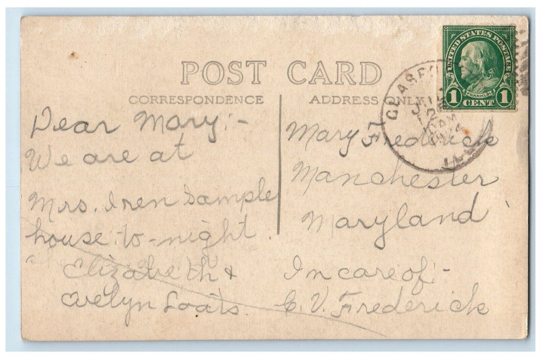1924 Residence Street H.H. Bregstone Auburn Illinois IL RPPC Photo Postcard