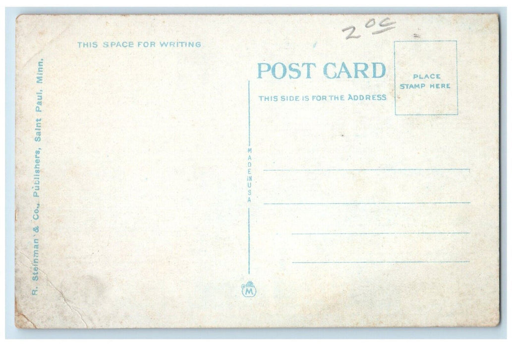 c1920 Sixth Street Exterior Building Classic Cars St. Paul Minnesota MN Postcard